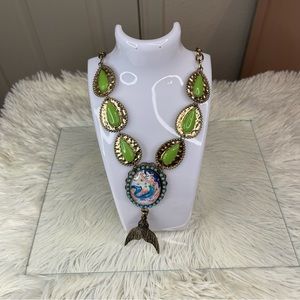Artisan-made mermaid statement necklace